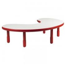 Angeles BaseLine Teacher / Kidney Table – Candy Apple Red with 14″ Legs & FREE SHIPPING